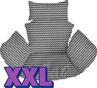 Productafbeelding van Kussen voor hangstoel, XXL, bekleding, kussen voor polyrotan en rotan hangstoel, rugkussen voor hangstoel, zigzag [114]