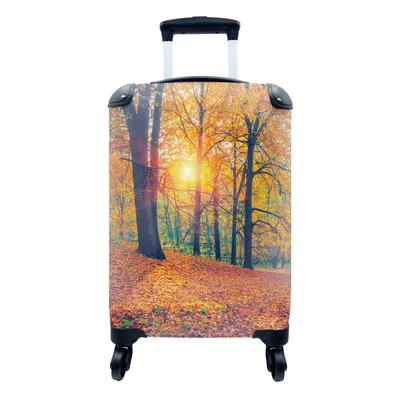 Produktbild von MuchoWow® Koffer Handgepäck Trolley Rollkoffer Kleine Reisekoffer mit 4 Rollen - Bäume - Herbst - Wald - Herbstliche Blätter - Cabin Size < 55x40x23 cm & 55x40x20 cm - Fotokoffer - Kabinenkoffer - Boardgepäck - Reise-Box - Reisekoffer - Reisegepäck - Koffer mit Bild - Trolley für Kinder