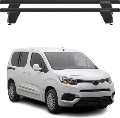 Image de Menabo Barres de toit Transversales pour Toyota Proace City 2018-2025 Alu Noir
