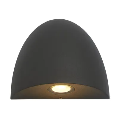 Produktbild von Sentinella Moderne Wandleuchte Aluminium Schwarz Transparentes Glas Led 3,48W 3000K