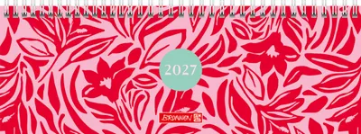 Produktbild von 2027 BRUNNEN Querterminbuch30x11cm 2S/1W Poppy