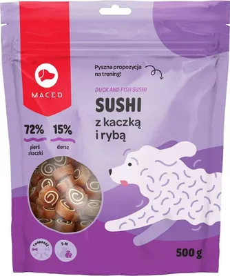 Obrázek produktu pro MACED Sušené kachní a rybí pochoutky pro psy - 500 g