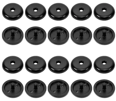 10 Paar Sicherheitsgurt-Stopper, Anti-Rutsch, Snap-On, Schwarz