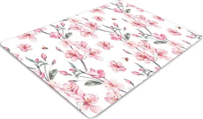 Obrázek produktu pro Chránič podlahy - Ochranná podložka pod židli - Podložka pod podlahu - 140x100 cm - Jemné květy