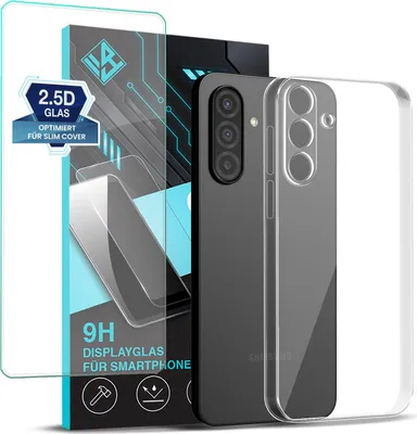 Produktbild von Handyhülle für Samsung Galaxy A57 5G mit 9H Displayglas Displayschutz Hülle Transparent Flexibel Elastisch Case Cover Backcover Schutzhülle