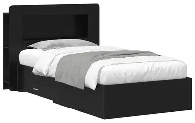Immagine prodotto di vidaXL Struttura letto con contenitore Nero 75 x 190 cm in materiale composito