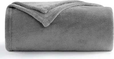 Produktbild von Kuschelige Flauschige Wohndecke Grau - Fleecedecke 150x200 cm XL Warme Sofadecke Kuscheldecke Hellgrau Weich als Wohnzimmerdecke Couchdecke für den Winter