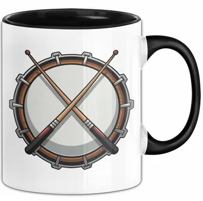 Produktbild von Schlagzeuger Tasse Geschenkidee für Beatmacher Fans (Schwarz)