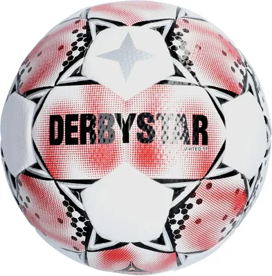 Imagen del producto de DERBYSTAR - Balón de entrenamiento FB-United, fútbol, blanco/rojo, talla 5 (tamaño de balón)