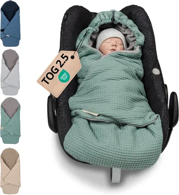 Produktbild von Einschlagdecke für die Babyschale - Ideal für Herbst & Winter | TOG 2.5, Oberstoff: 100% Baumwolle, gefüttert, , Einfaches öffnen & schließen, EU, Waschbar