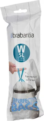 Image de Brabantia PerfectFit Sacs poubelle type W, 5 L, 20 pcs