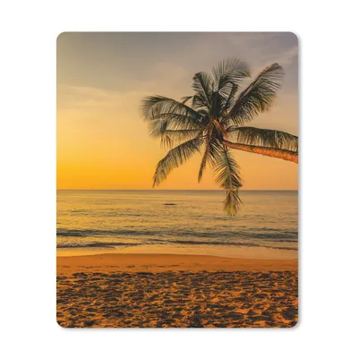 Produktbild von MuchoWow® Mauspad Mousepad Palme - Strand - Sonnenuntergang - Meer 19x23 cm - Mousepads - Maus Mat - Pad - Mausunterlage - Mauspads - Spielen