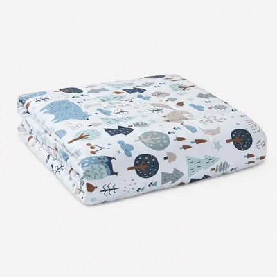 Image de Couverture lestée pour enfants 100 % coton, collection « Forêt » - 3,2 kg / 104 x 150 cm - Couverture lestée