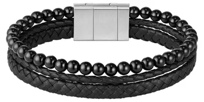 Produktbild von Dreifaches schwarzes Herrenarmband Sphere 1580786