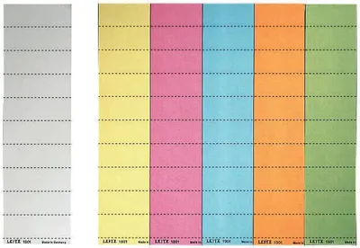 Produktbild von Leitz Beschriftungsschild 19010025 blanko 4zeilig rot 100 St./Pack.