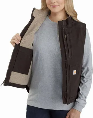 Immagine prodotto di Carhartt Gilet donna Sherpa foderato a collo alto Taupe Grey-M
