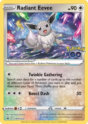 Produktbild von Radiant Eevee English Sword & Shield Promo SWSH230 Trading Cards Pokemon Single Cards