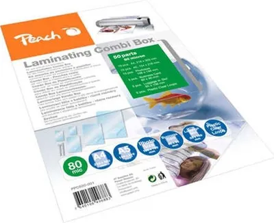 Produktbild von Peach 510407, Transparent, A4, A5, 10x15cm, Visitenkarten, Gepäckanhänger, klare Schlaufen, 50 Stück(e)