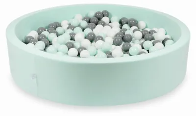 Obrázek produktu pro Suchý mincovní bazén 130x30 s 600 kuličkami: bílá, šedá, světle mátová