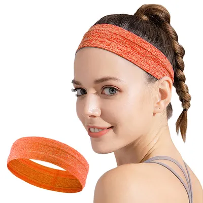 Produktbild von Sport-Stirnband zum Laufen, Fitnessübungen, orange