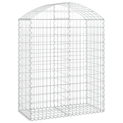 Produktbild von vidaXL Gabione mit Hochbogen 100x50x120/140 cm Verzinktes Eisen