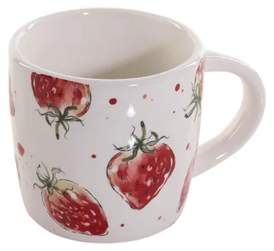 Produktbild von Keramikbecher mit Erdbeermuster STRAWBERRY, 450 ml