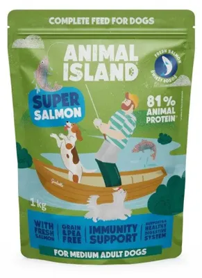 Image de Île des Animaux Saumon - nourriture sèche pour chiens - 1 kg
