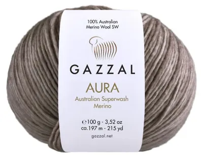 Produktbild von Gazzal Aura 178 Merino Wolle Cappucino 100g 197m