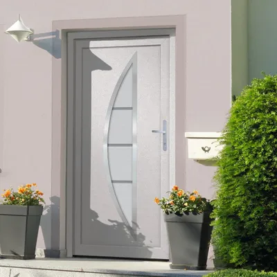 Zdjęcie produktu dla vidaXL Drzwi wejściowe białe 88x200 cm PVC