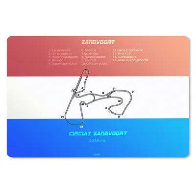 Produktbild von MuchoWow® Mauspad Mousepad Zandvoort - F1 - Rennstrecke 27x18 cm - Mousepads - Maus Mat - Pad - Mausunterlage - Büroartikel - Desk Matten