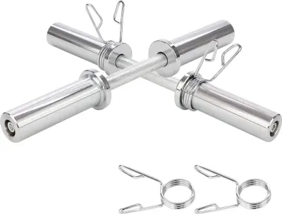 Produktbild von Kurzhanteln, 50 cm, Nr. 2 Langhanteln mit Federverschlüssen, Set Bodybuilding Home Gym Durchmesser mm