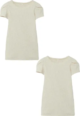 Produktbild von NAME IT Shirt 2er-Set Spitzen-Detail Puffärmel Rundhals Größe: 92