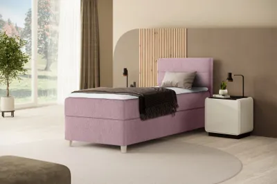 Produktbild von Stivoll Boxspringbett DONNA MINI - Bett mit Federkernmatratze Bett 90x200cm mit Topper Einzelbett - Rosa (soro 61)