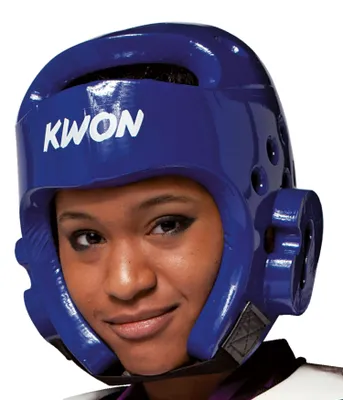 Produktbild von Kwon Kopfschützer Kopfschutz Taekwondo PU, Farbe:blau, Größe:S