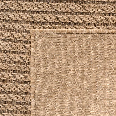 Produktbild von SIMPEX Indoor Outdoor Teppich Wetterfest Sisal, Boho Modern Design, Küche, Terrasse, Garten und Balkon, Größe: 280 x 370 cm, Farbe: Beige-3