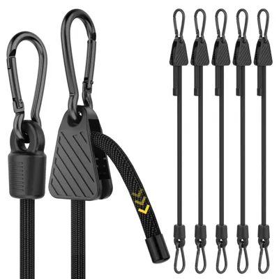 Produktbild von 6 Stück Expander 18-90 cm verstellbar mit Haken, rostfrei, wasserdicht, UV-beständig, extra elastisch, langlebig