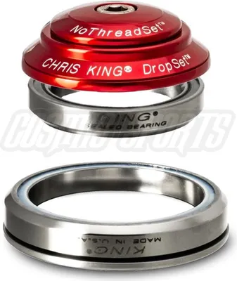 Image de Jeu de direction Chris King DropSet 3 Tapered, roulement en acier inoxydable, 1 1/8"-1.5", GripLock, IS41/28.6