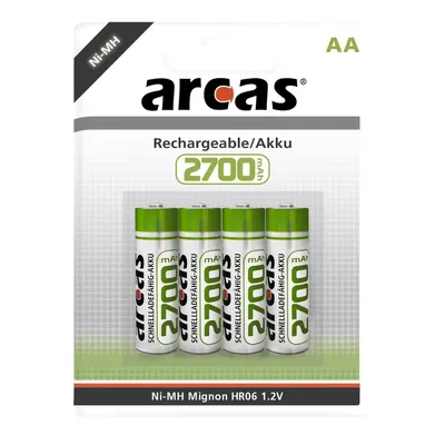Obrázek produktu pro Mignon-Akku 1,2V, 2.700mAh, Typ AA, NiMH, 4er-Blister