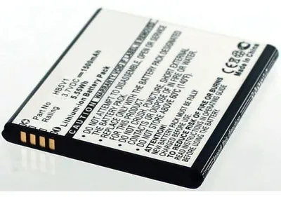 Produktbild von Akku für Huawei Ascend Y360 Li-Ion 3,7 Volt 1500 mAh schwarz.