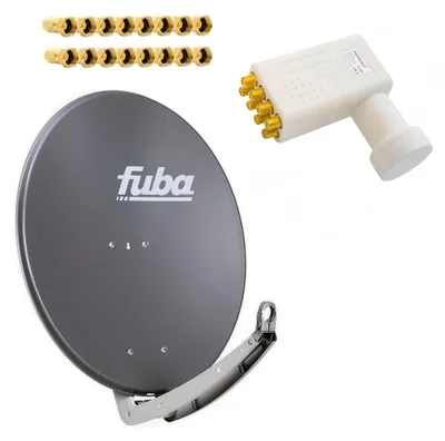 Produktbild von Fuba Antenne 74x84cm Alu Anthrazit DAA 780 A LNB Octo PremiumX 16 F-Stecker