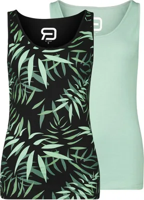 Produktbild von RED by EMP Damen grün/schwarze Tops im Doppelpack L