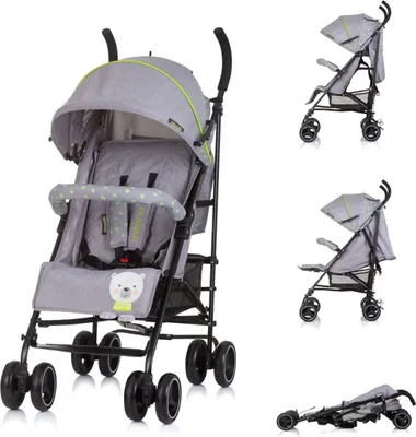 Zdjęcie produktu dla Wózek dziecięcy Chipolino Milano do 22 kg, regulowane oparcie, składany, szary