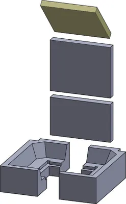 Produktbild von Heizgasumlenkplatte 280x250x30mm (Vermiculite) passend für Spartherm **