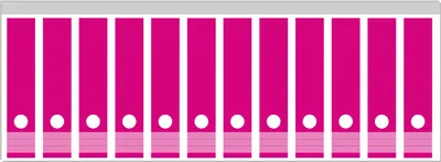 Produktbild von Wallario Ordnerrücken Sticker, selbstklebend für breite Ordner, 12 Stück, Motiv Pink