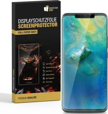 Produktbild von 4x Displayschutzfolie für Huawei Mate 20 Pro FULL COVER Displayfolie MATT