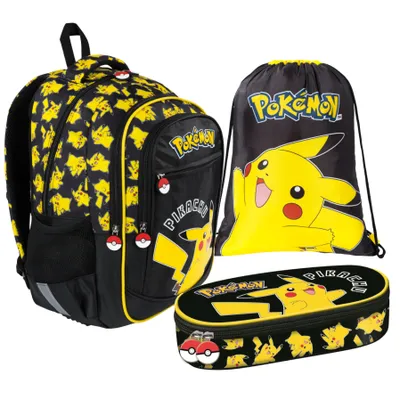 Produktbild von Pokemon Pikachu Rucksack 3-teiliges Schulset St. Majewski