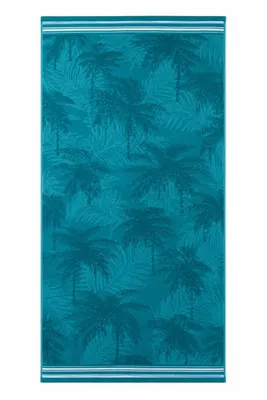 Produktbild von 2x Strandtuch Badetuch Strandlaken 170x93cm 100% Baumwolle Palmen Design grün