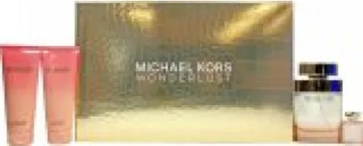 Zdjęcie produktu dla Zestaw prezentowy Michael Kors Wonderlust: 100 ml woda perfumowana EDP + 100 ml balsam do ciała + 100 ml żel pod prysznic + 4 ml woda perfumowana EDP