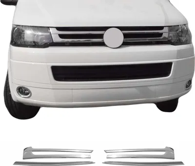 Zdjęcie produktu dla Listwy kratki chłodnicy Listwy grilla do VW T5 2009-2015 stal nierdzewna srebrna 1szt