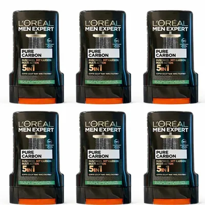 Produktbild von 6x 250 ml L'Oreal Men Expert Dusch Carbon Clean